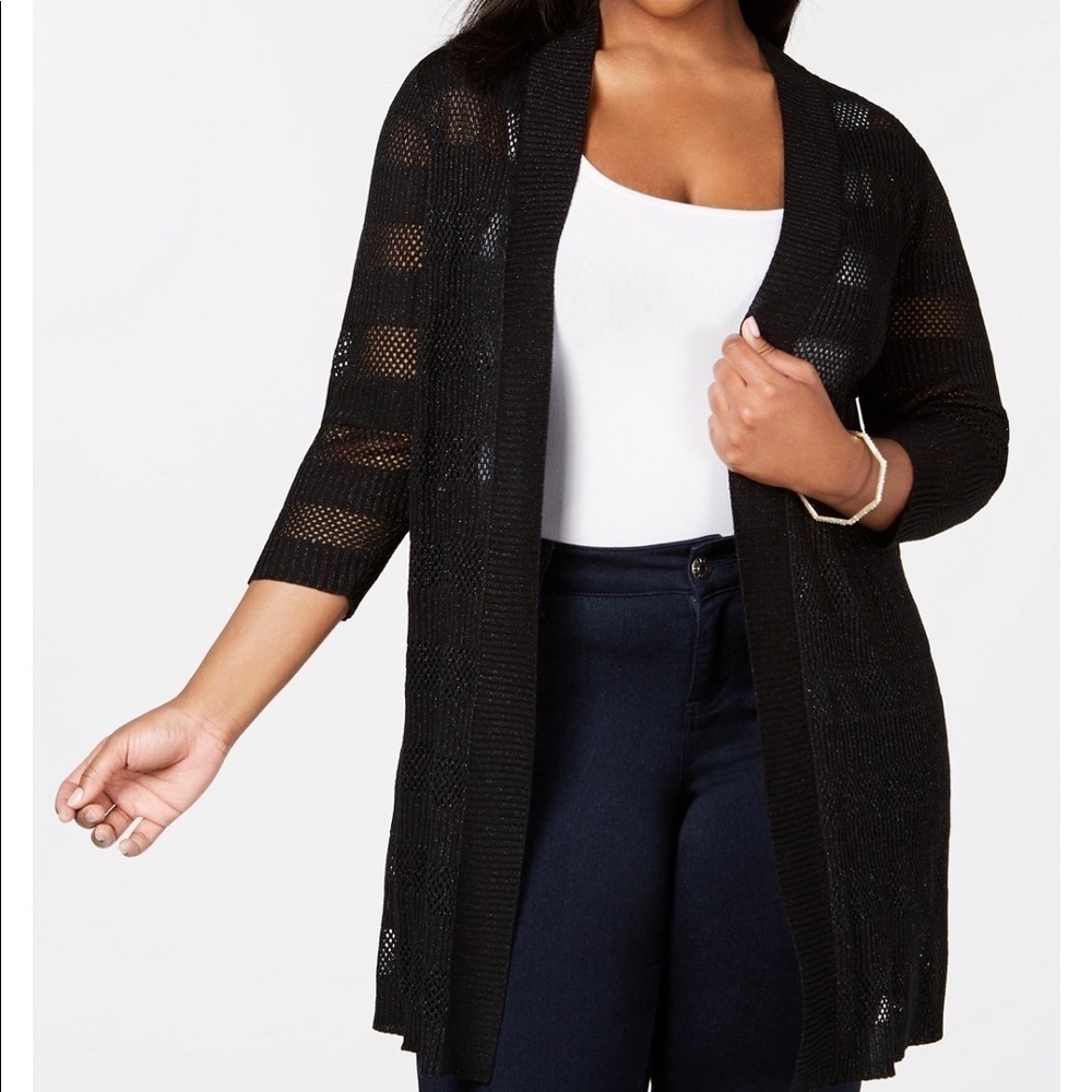 BELLDINI• black metallic cardigan